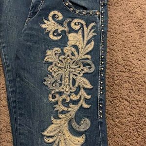 Trinity ranch size 0 jeans 26x34 crosses